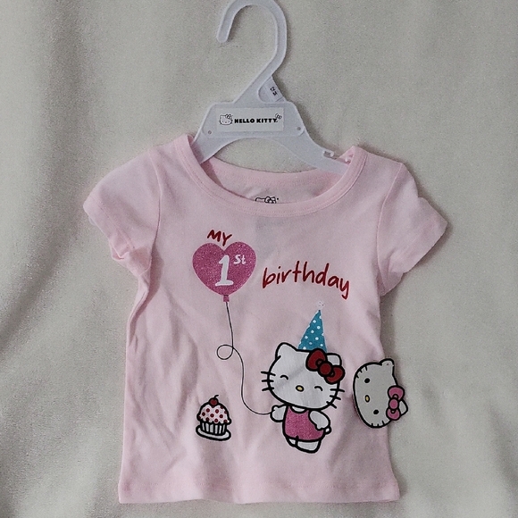 Hello Kitty Other - Hello Kitty Pink Birthday Short Sleeve Tee